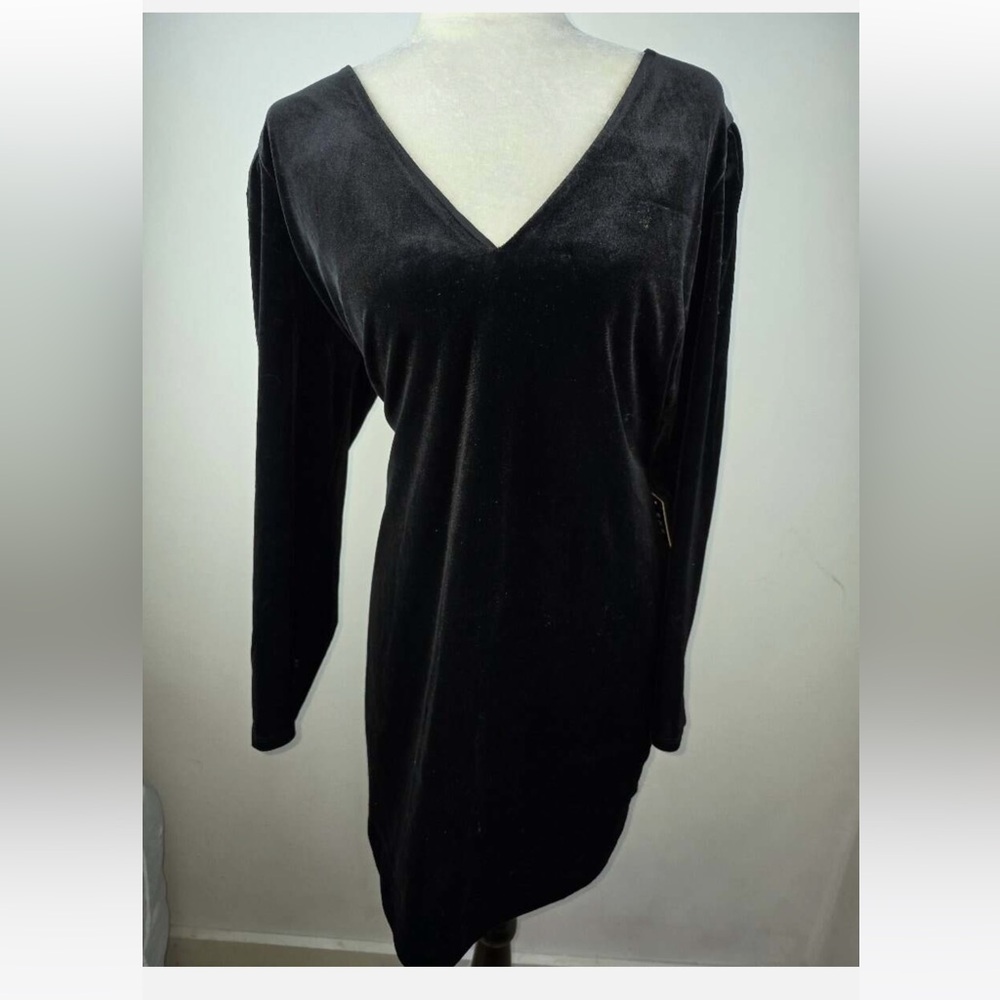 Express Black Velvet Mini Dress